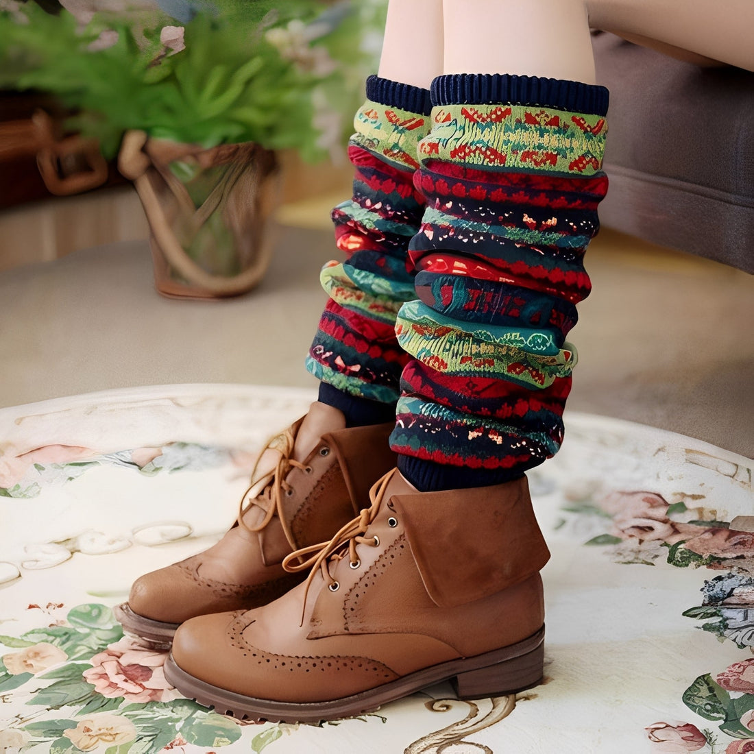 Suzanna - Élégantes, chaudes, épaisses chaussettes en coton pour femmes