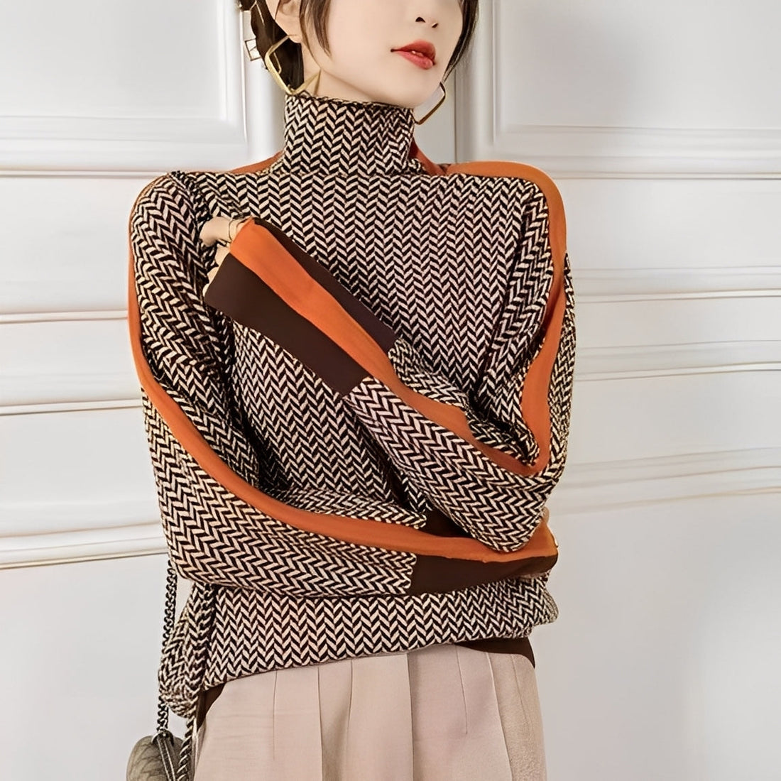 Roxanna - Pull rayé décontracté, coupe ample pour femmes