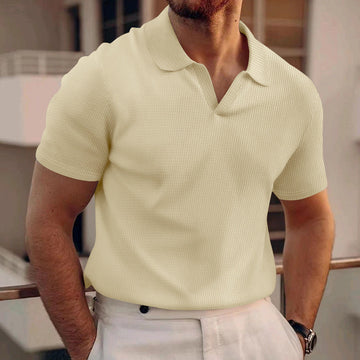David - Simple polo en gaufre pour hommes