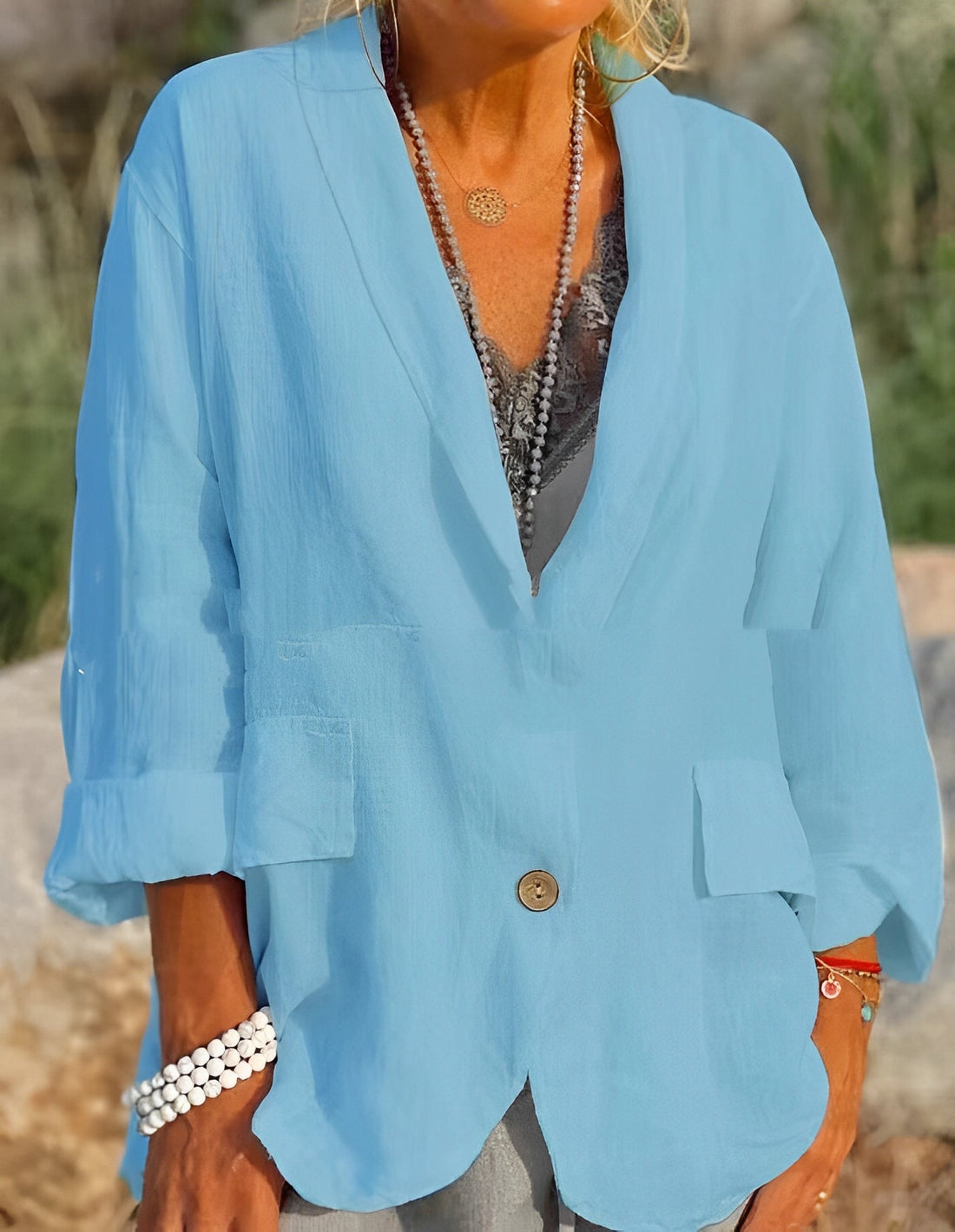 Louisa - Veste en lin décontractée pour femmes