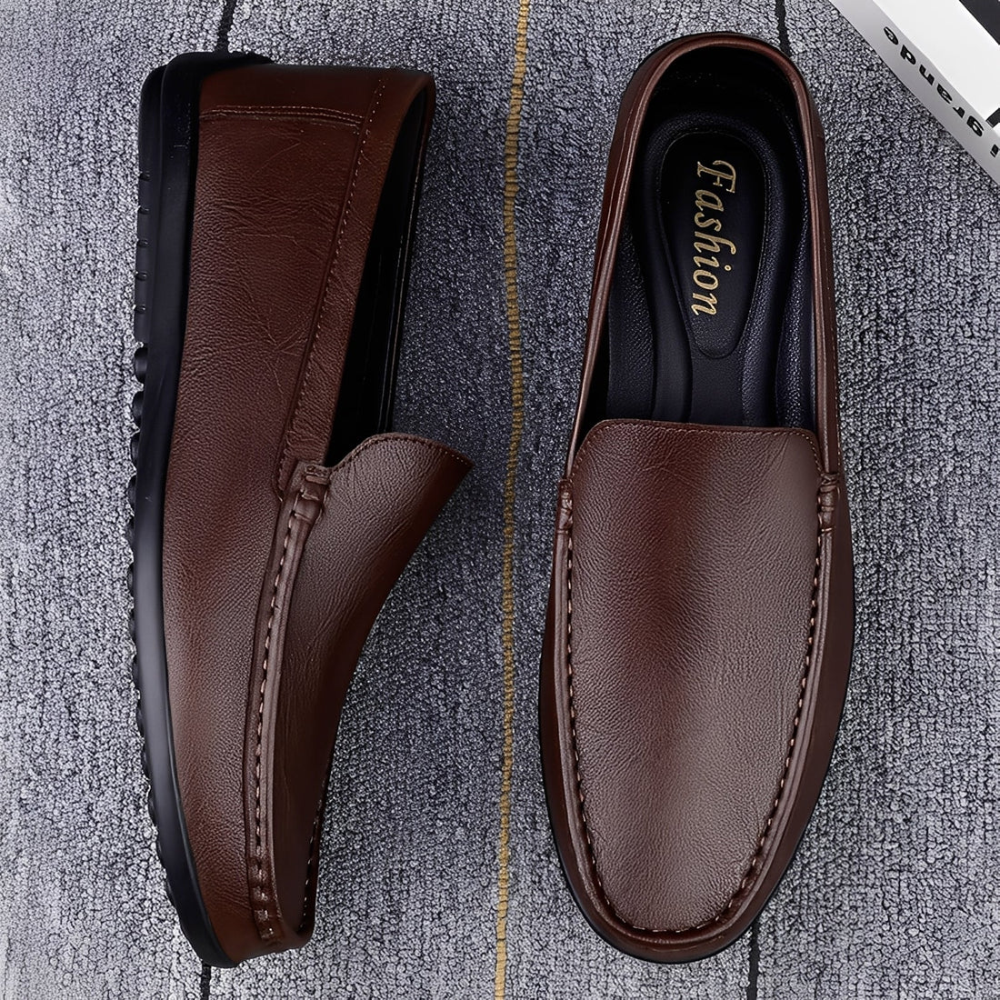 Seward - Décontracté, formel mocassins en cuir pour hommes