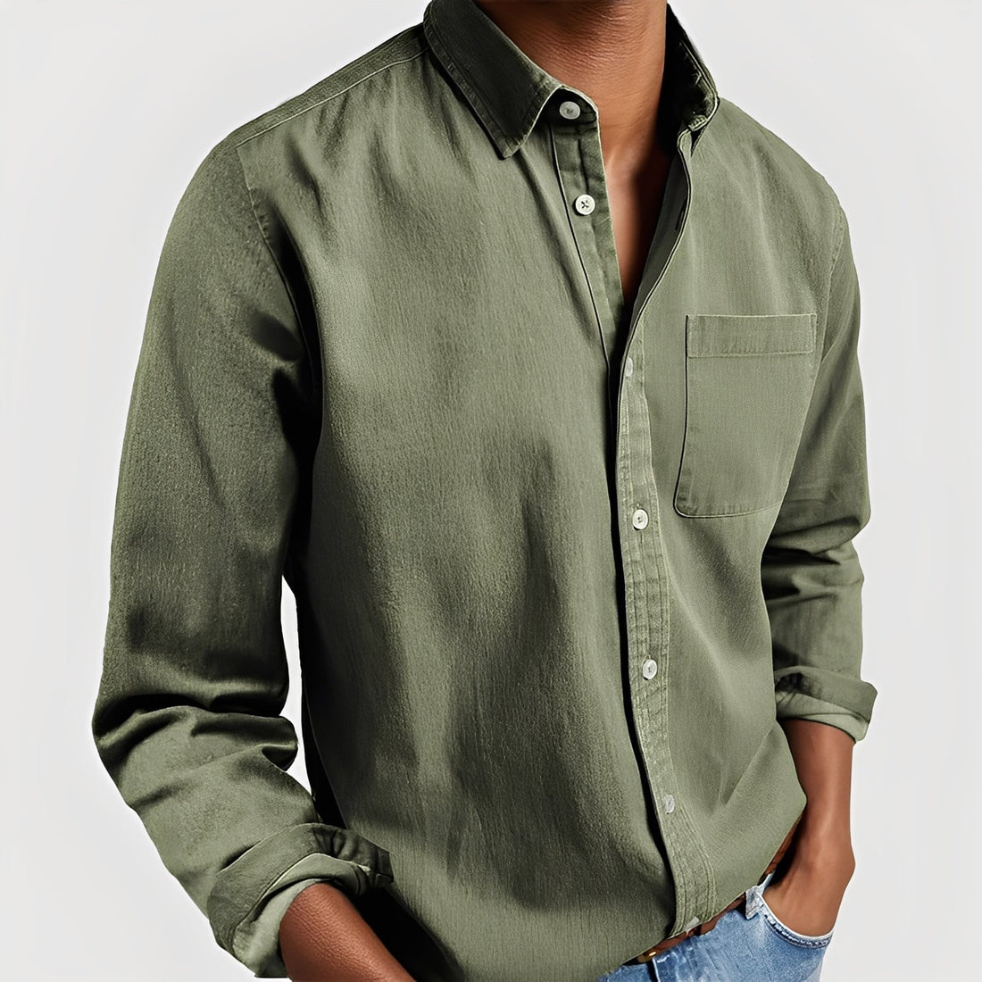 Tanner - Chemise décontractée avec poche pour hommes