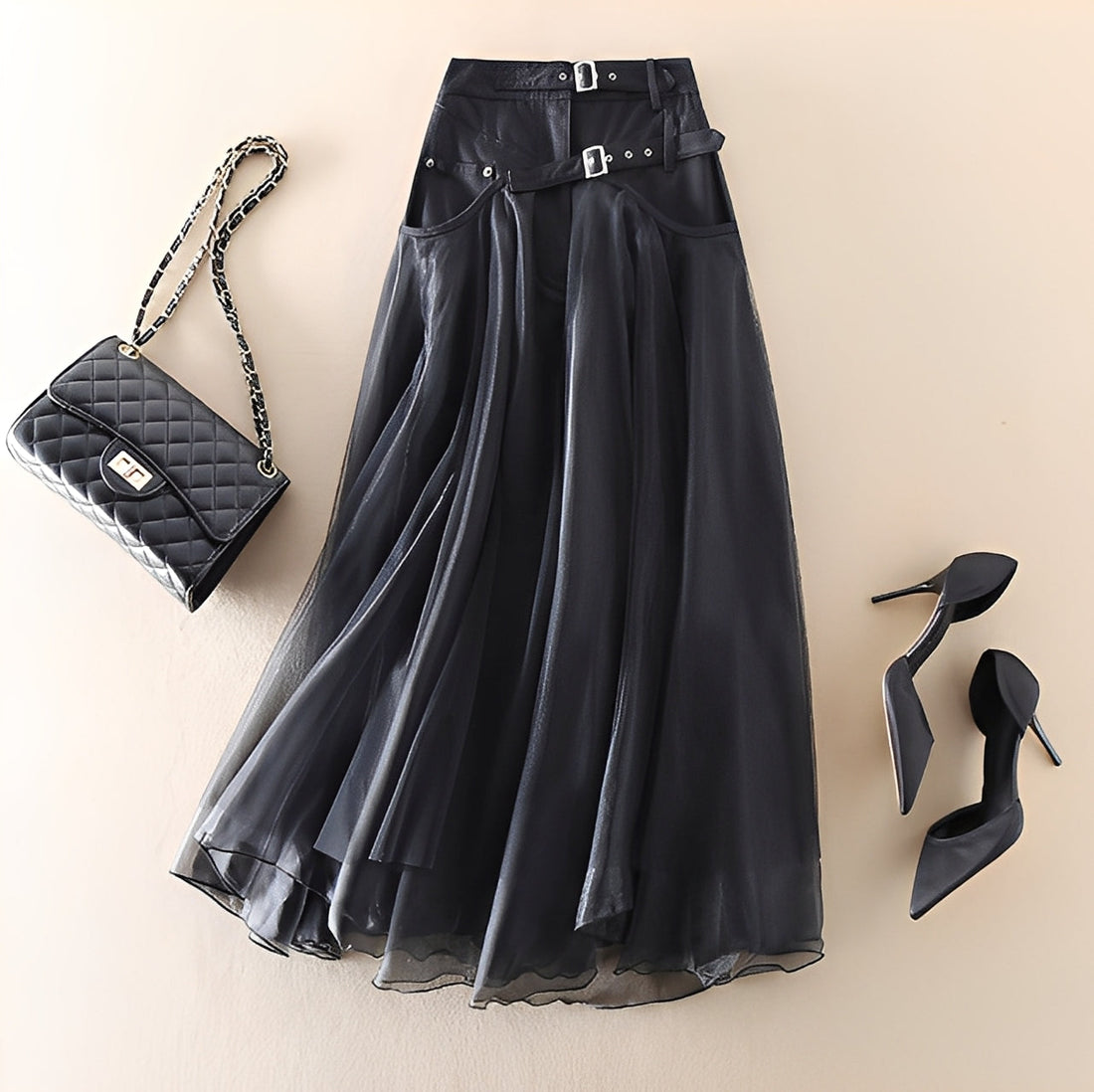 Emmeline - Jupe moderne en tulle patchwork pour femmes