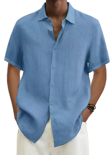 Dixon - Chemise à manches courtes avec boutons pour hommes