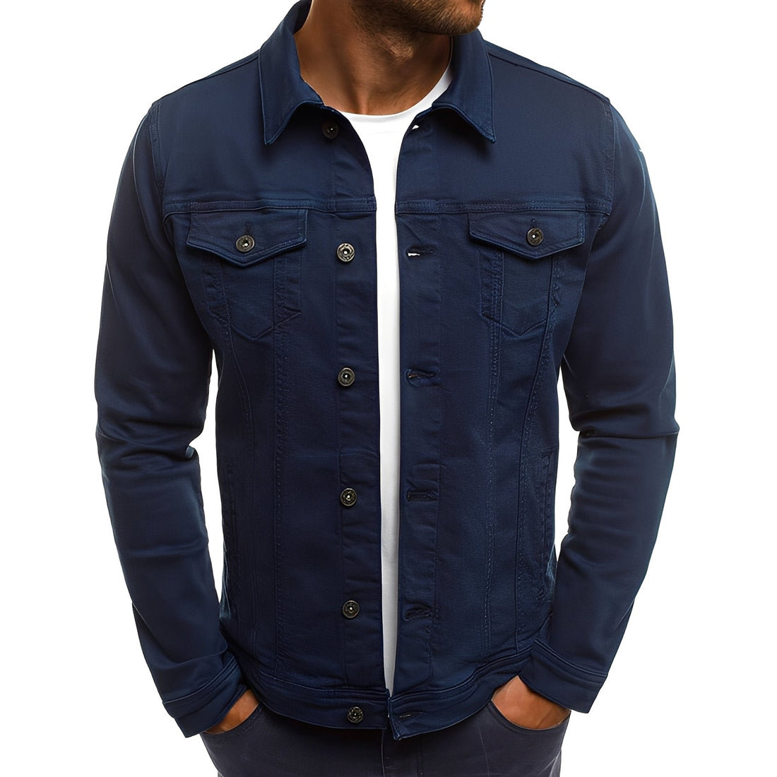 Steven - Jeansjacke stylée avec poches pour hommes