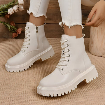 Haylie - Bottes Martin élégantes doublées de polaire pour femmes