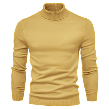 Jonah - Pull col roulé simple pour hommes