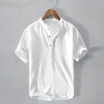 Harvie - Chemise d'été en lin confortable pour hommes