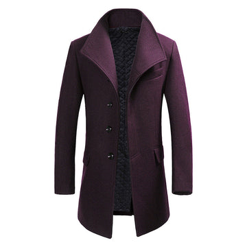 Gilbert - Élégant manteau long à boutonnage simple pour hommes