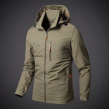 Finnegan - Veste décontractée d'extérieur avec capuche pour hommes