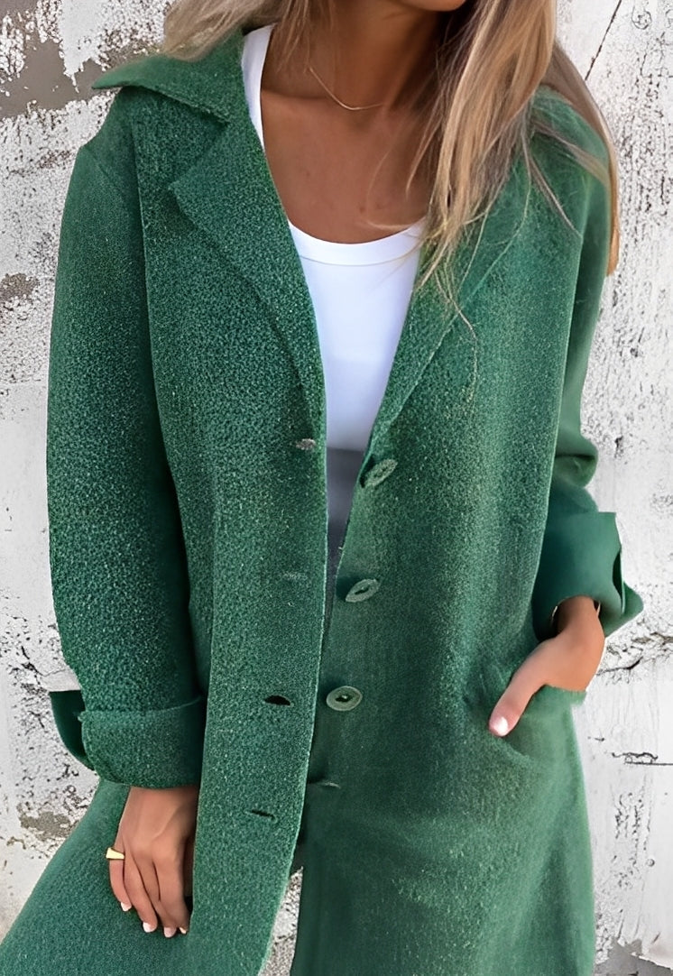 Izabelle - Décontracté long manteau en maille pour femmes