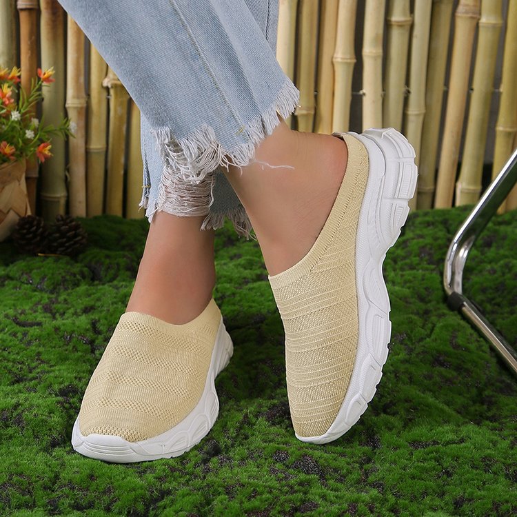 Malani - Baskets modernes à enfiler avec talon compensé pour femmes