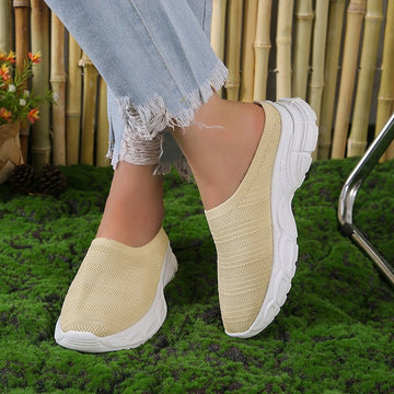 Malani - Baskets modernes à enfiler avec talon compensé pour femmes