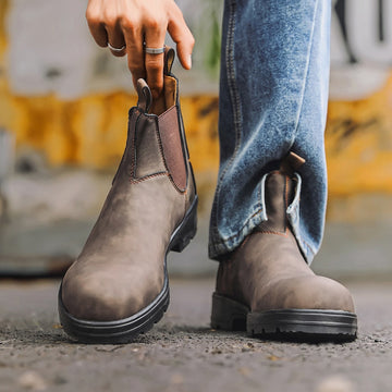 Gilbert - Élégantes bottes en cuir vintage pour hommes