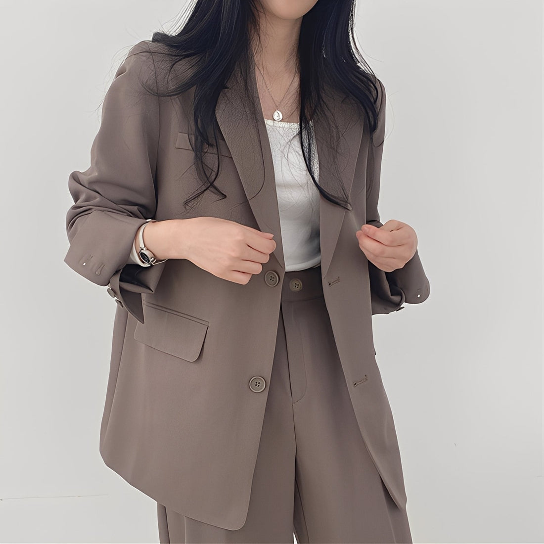 Alethea - Ensemble élégant de blazer décontracté et pantalon pour femmes
