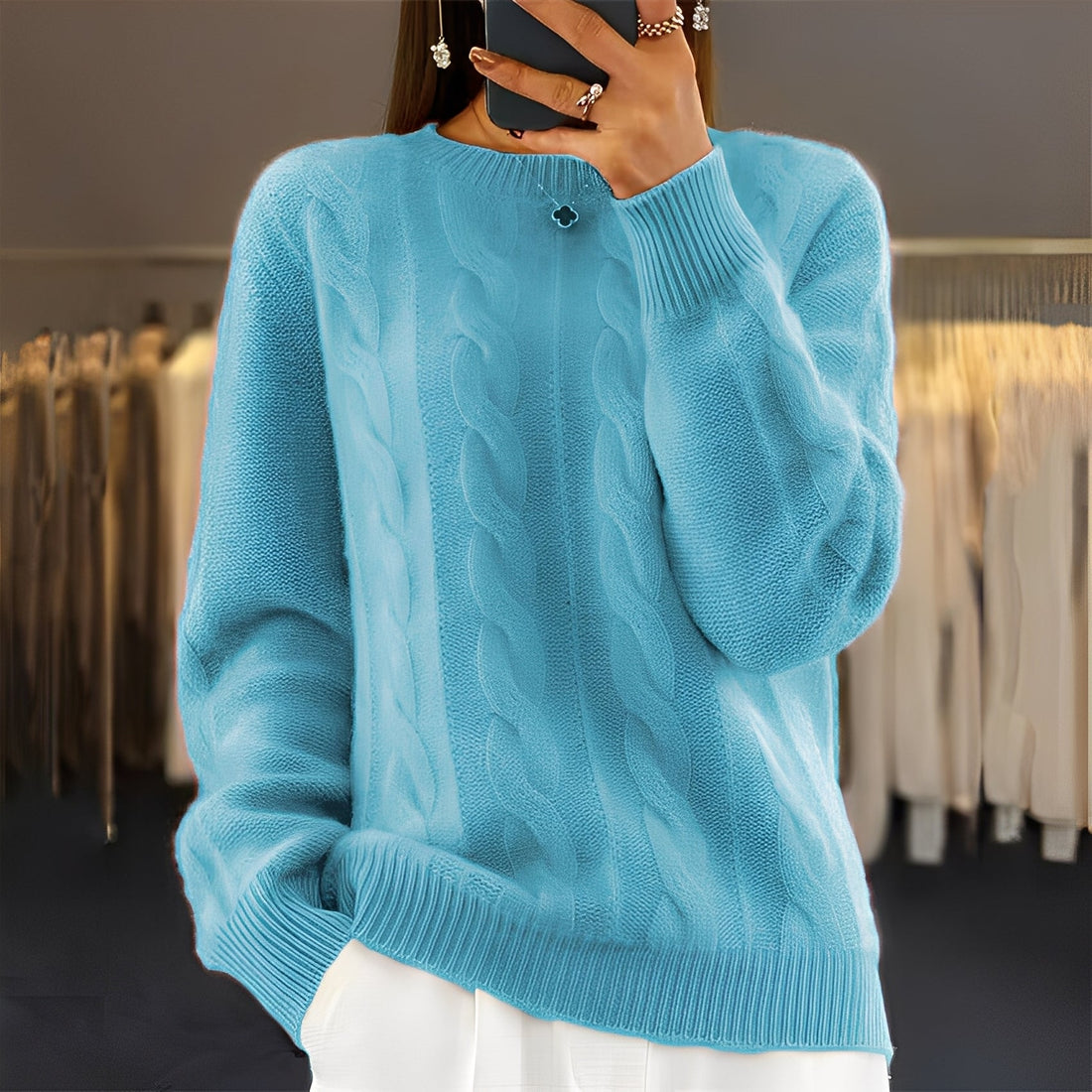Leanne - Classique, stylé pull en tricot pour femmes