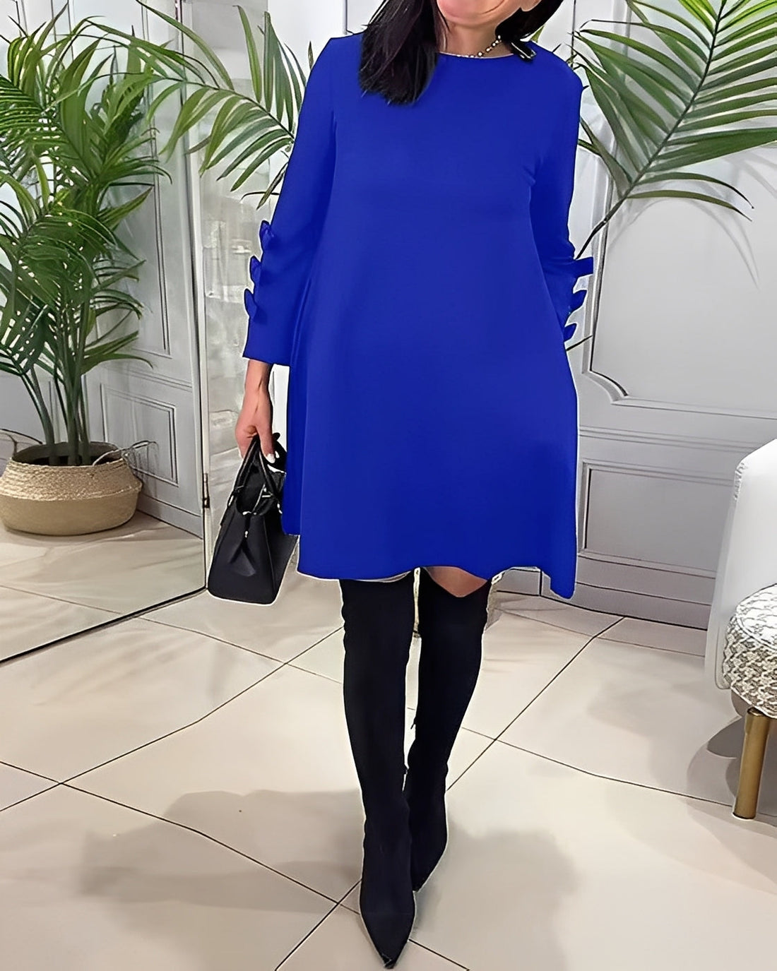 Elenora - Robe élégante avec manches longues pour femmes