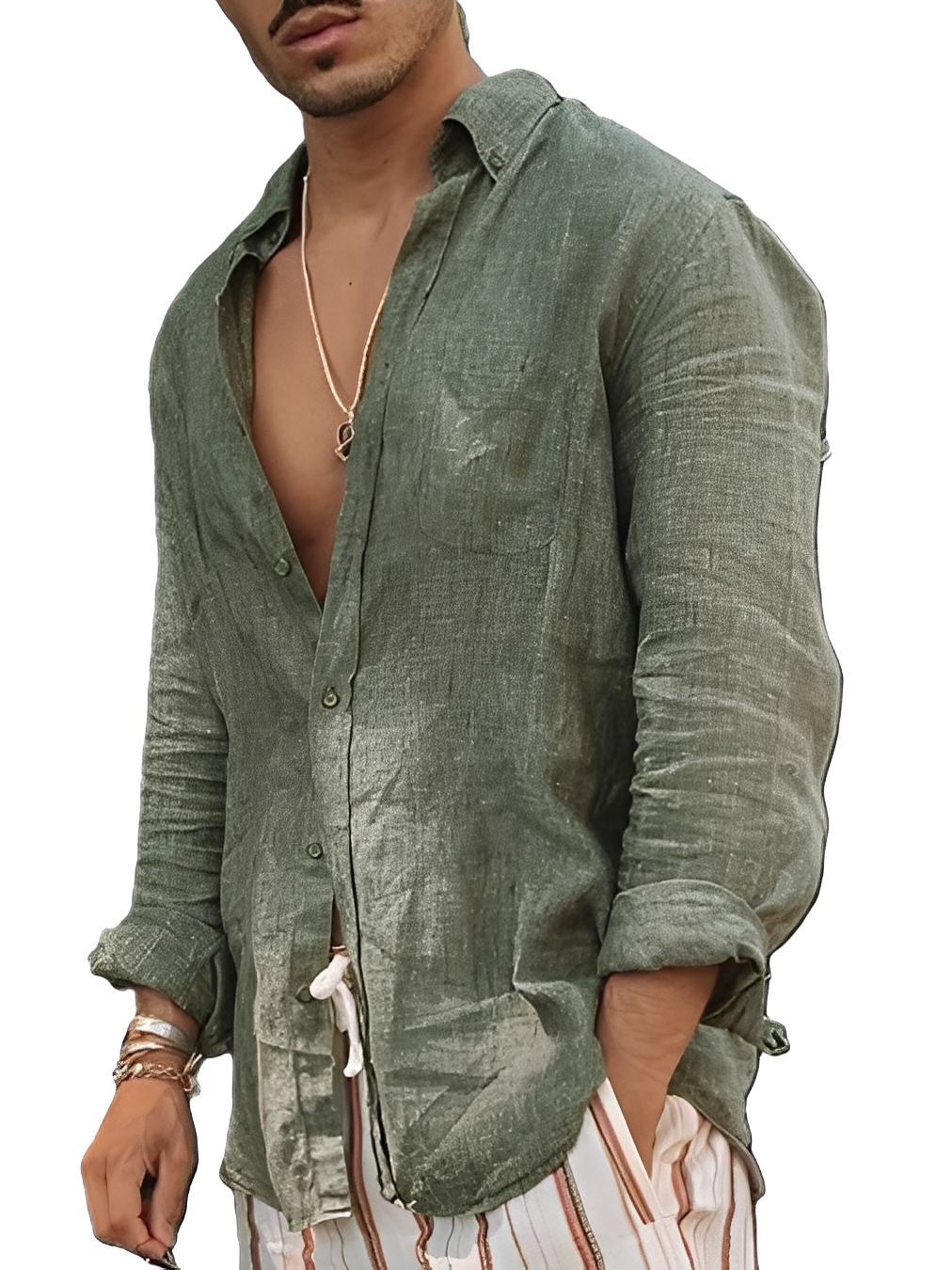 Donovan - Chemise en lin ample et confortable pour hommes