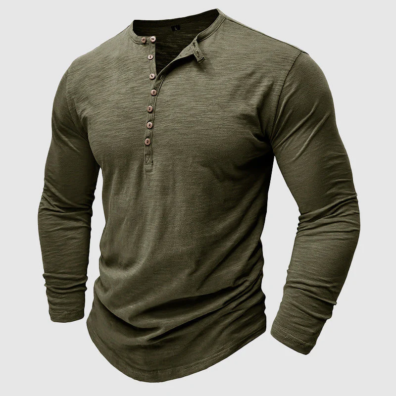 Ansel - Chemise en coton décontractée avec boutons pour hommes