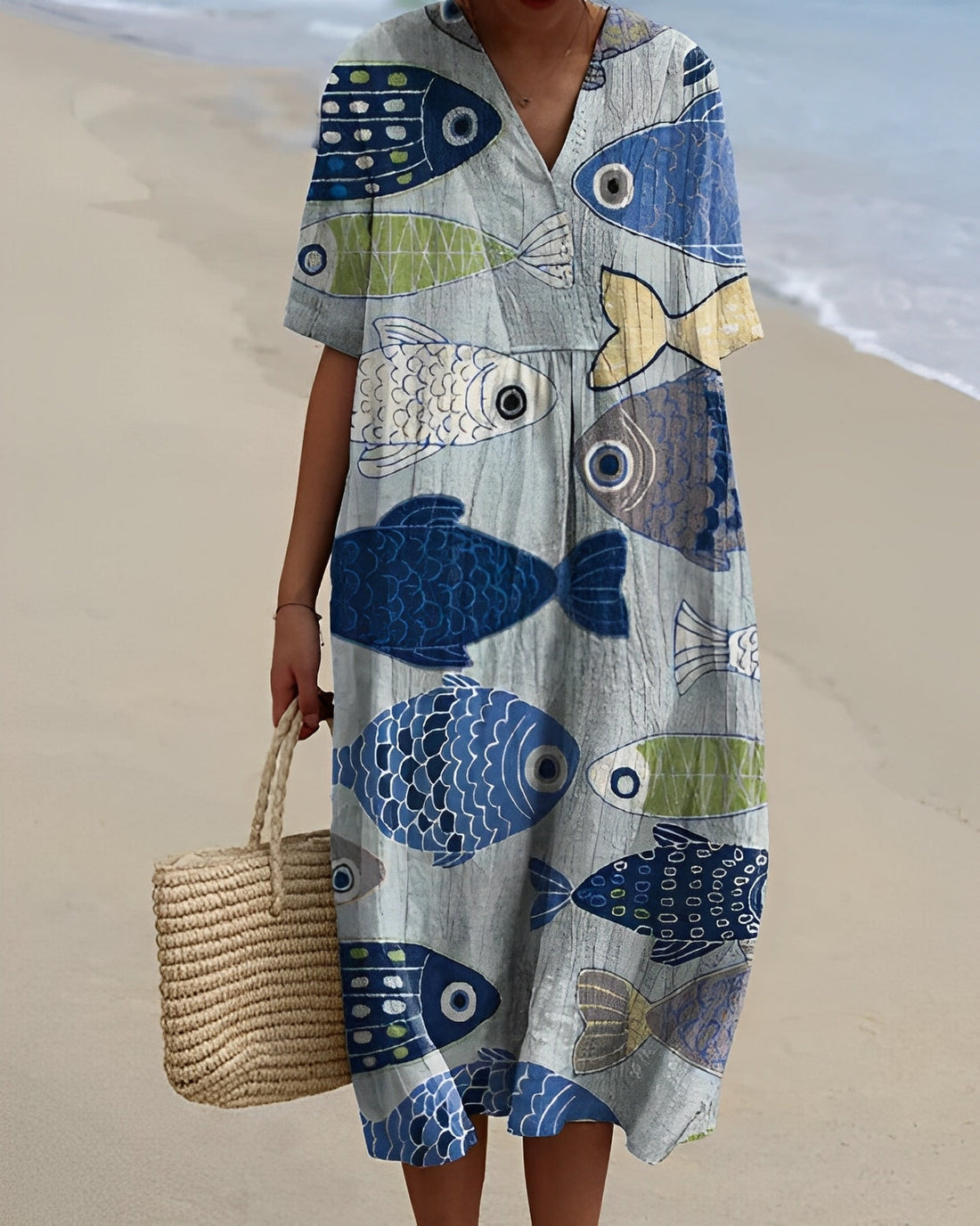 Romilly - Robe d'été avec imprimé coloré pour femmes