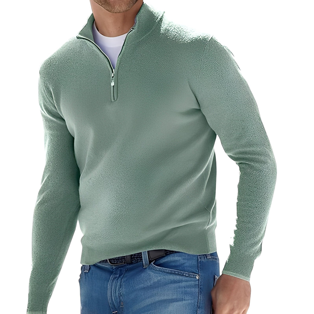 Fredric - Pull décontracté avec fermeture éclair pour hommes