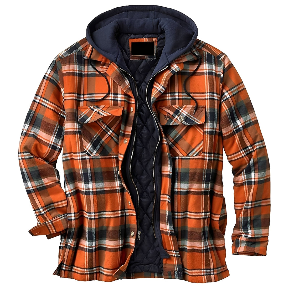 Denzil - Veste en flanelle décontractée à carreaux pour hommes
