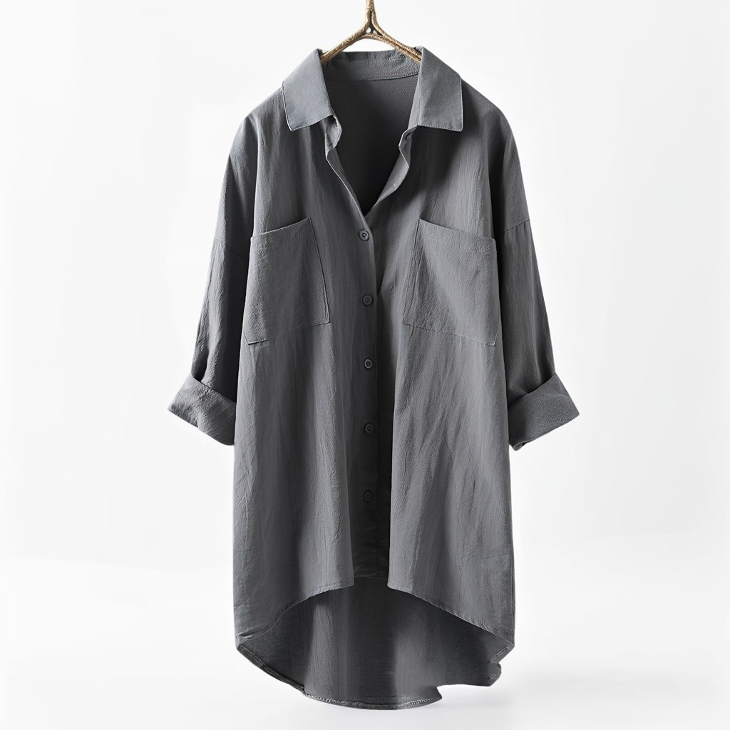 Taegan - Chemise décontractée et ample avec boutons pour femmes