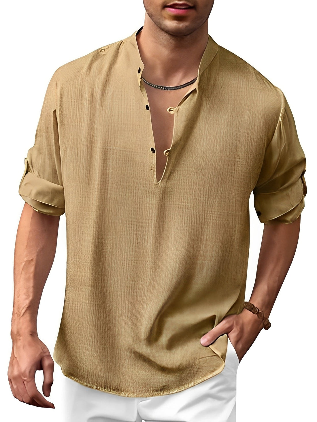 Andrew - Chemise d'été à manches longues élégante pour hommes