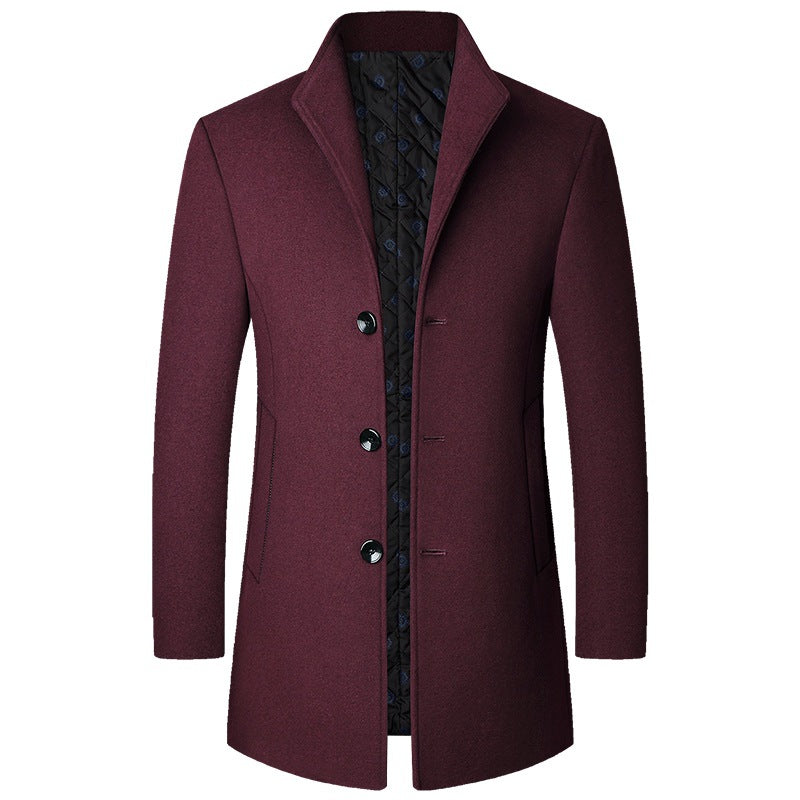 Colson - Élégant long manteau en laine pour hommes