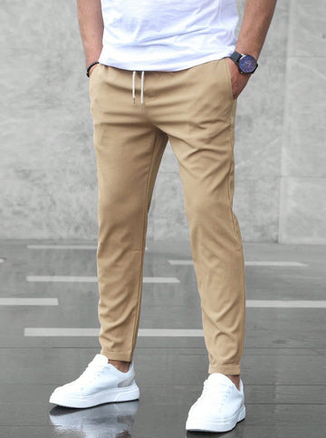 Allan - Pantalon décontracté étroit avec cordon pour hommes