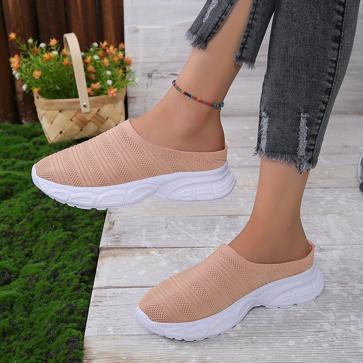 Malani - Baskets modernes à enfiler avec talon compensé pour femmes