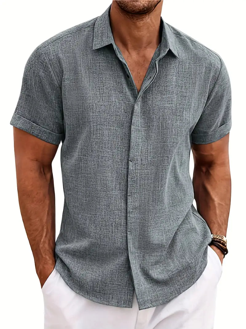 Finn - Chemise à manches courtes respirante et ample pour homme.