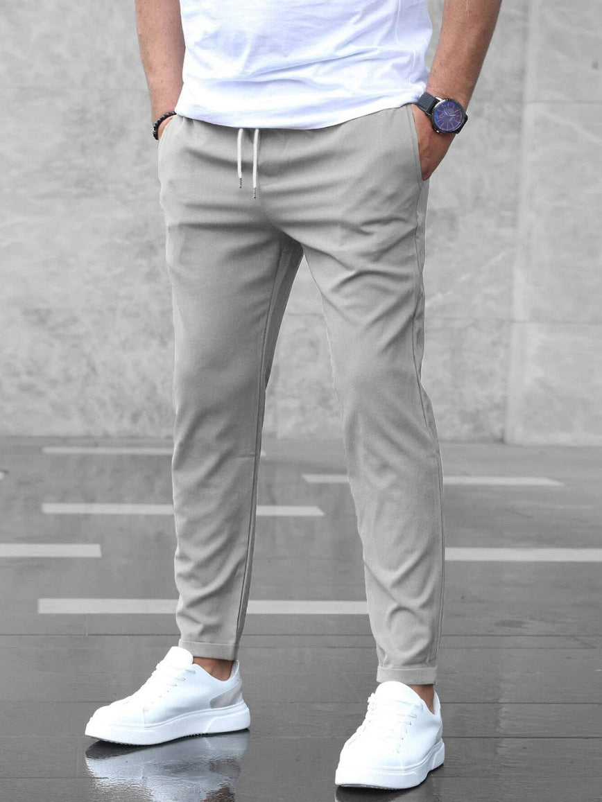Allan - Pantalon décontracté étroit avec cordon pour hommes