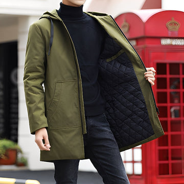 Lucas - Veste épaisse, imperméable à capuche pour hommes