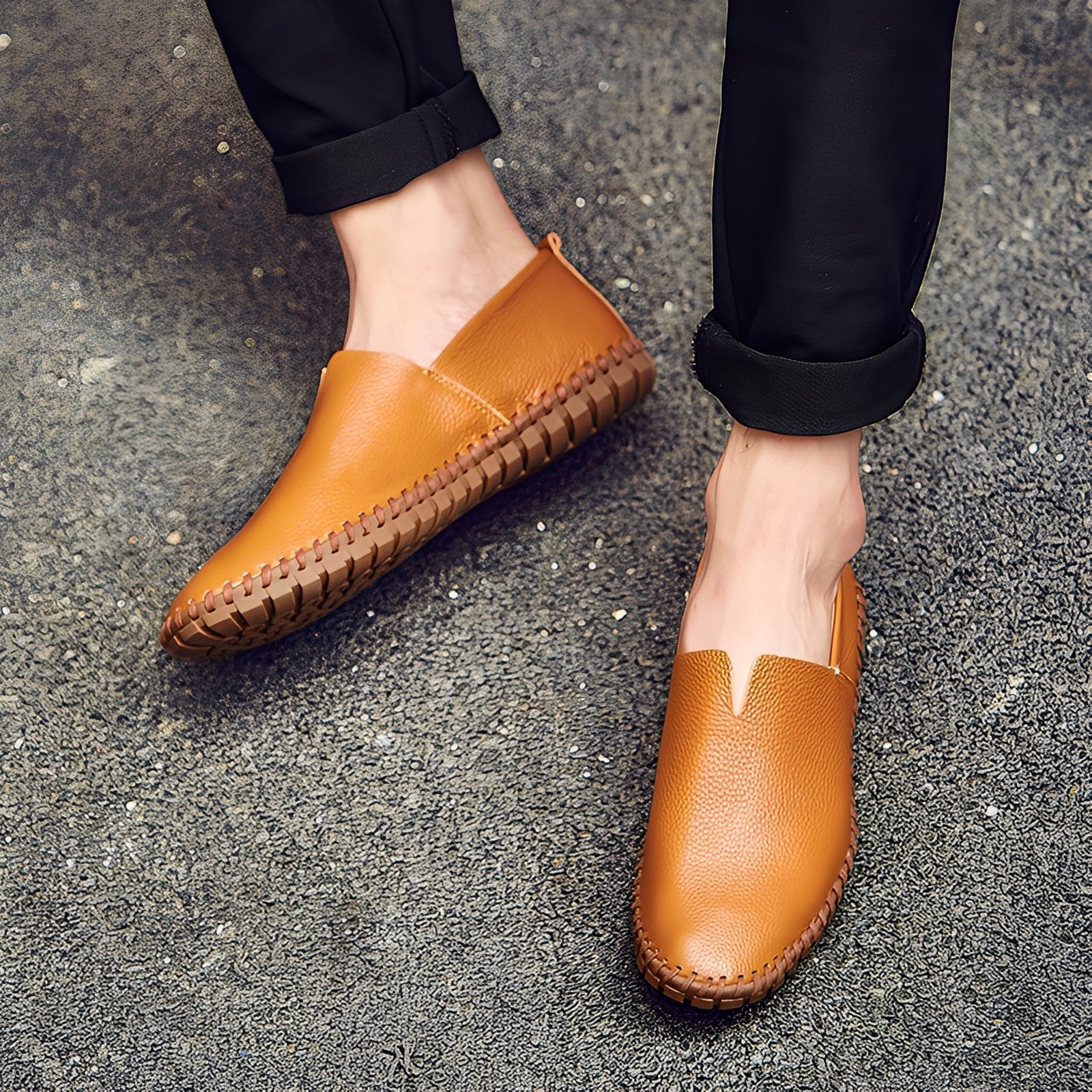 Neville - Élégants mocassins en cuir pour hommes