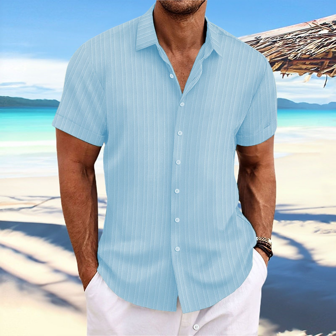 Ronan - Chemise d'été décontractée et ample pour hommes