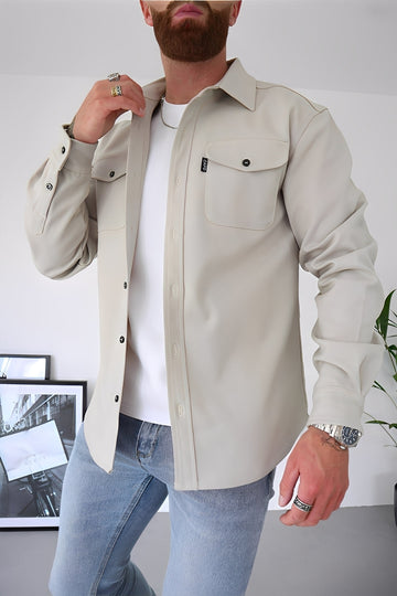 David - Chemise décontractée avec poches pour hommes