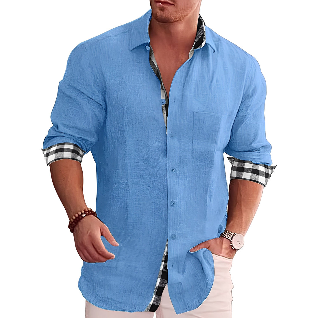 Ronald - Chemise à carreaux décontractée pour hommes