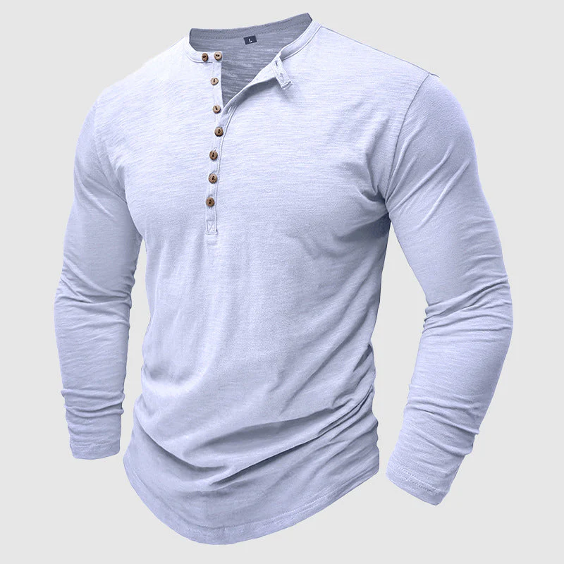 Ansel - Chemise en coton décontractée avec boutons pour hommes