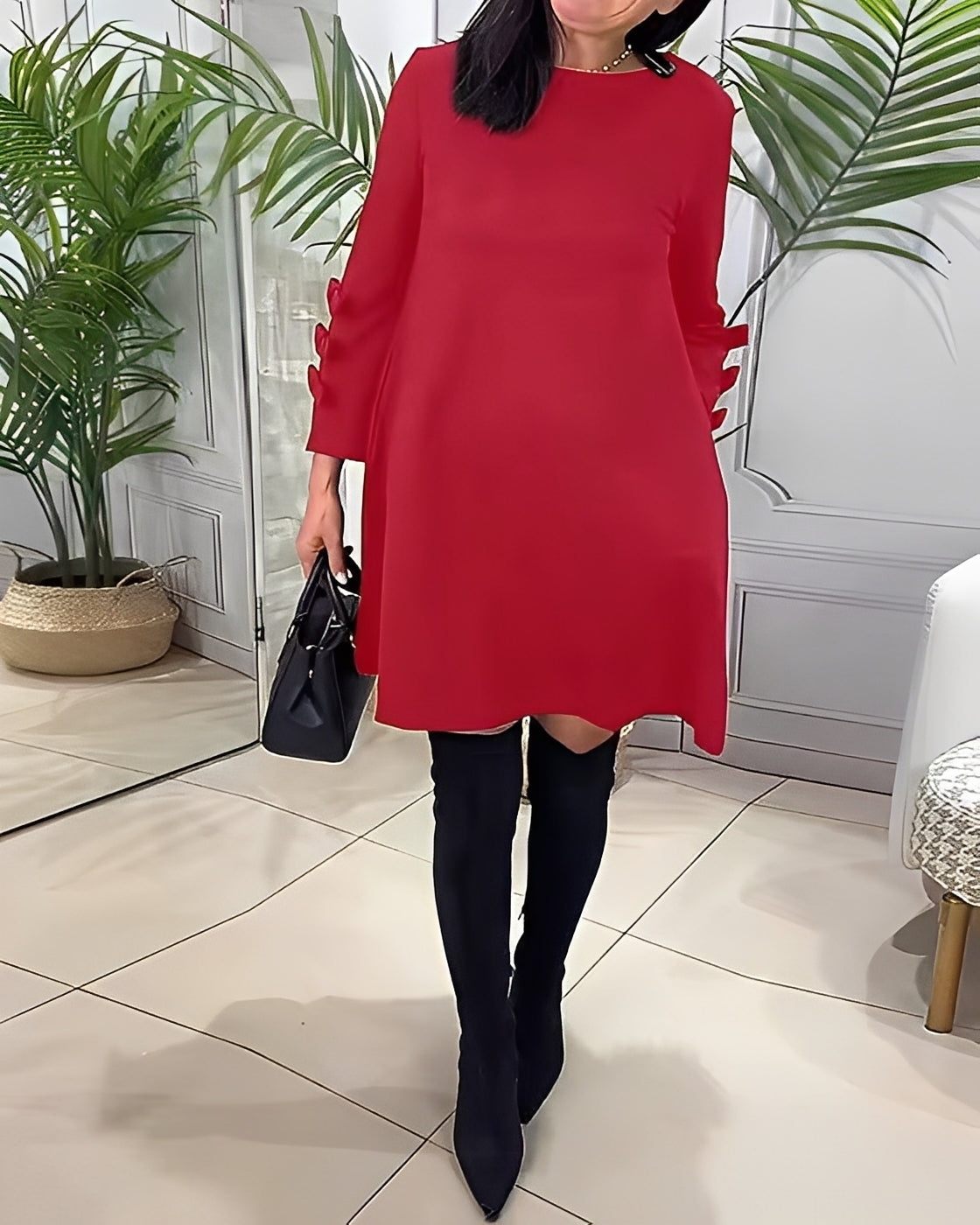 Elenora - Robe élégante avec manches longues pour femmes