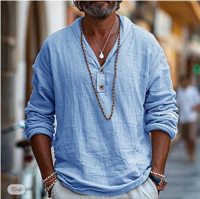 Rolando - Chemise légère en lin pour hommes