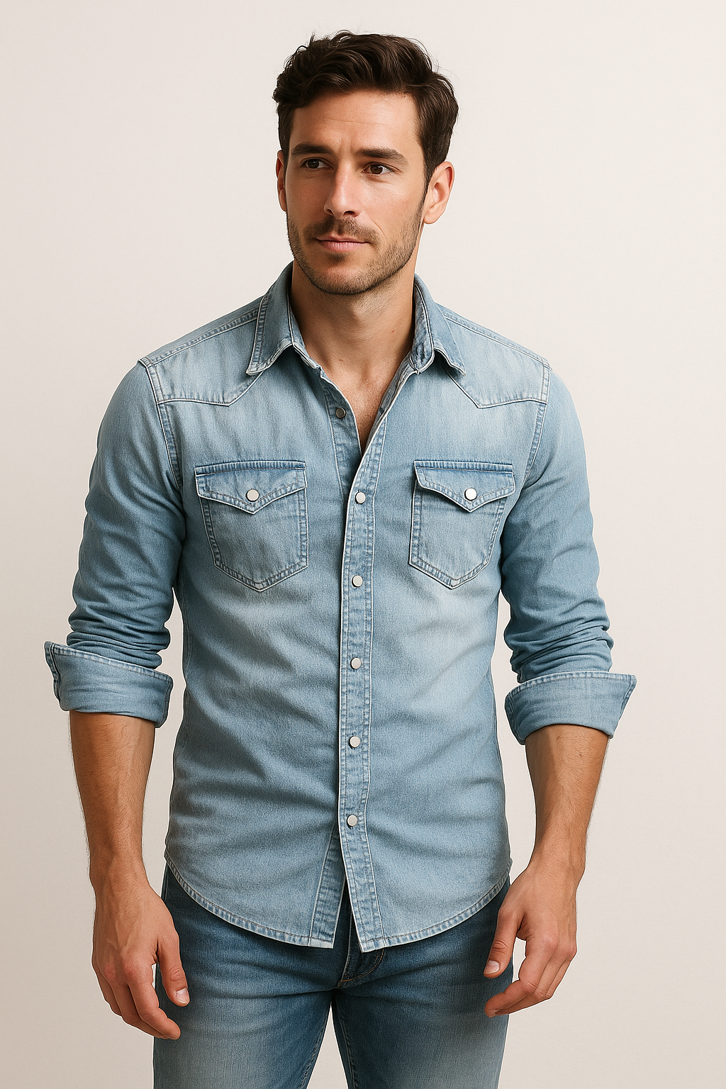 Maxime - Chemise en jean décontractée pour hommes