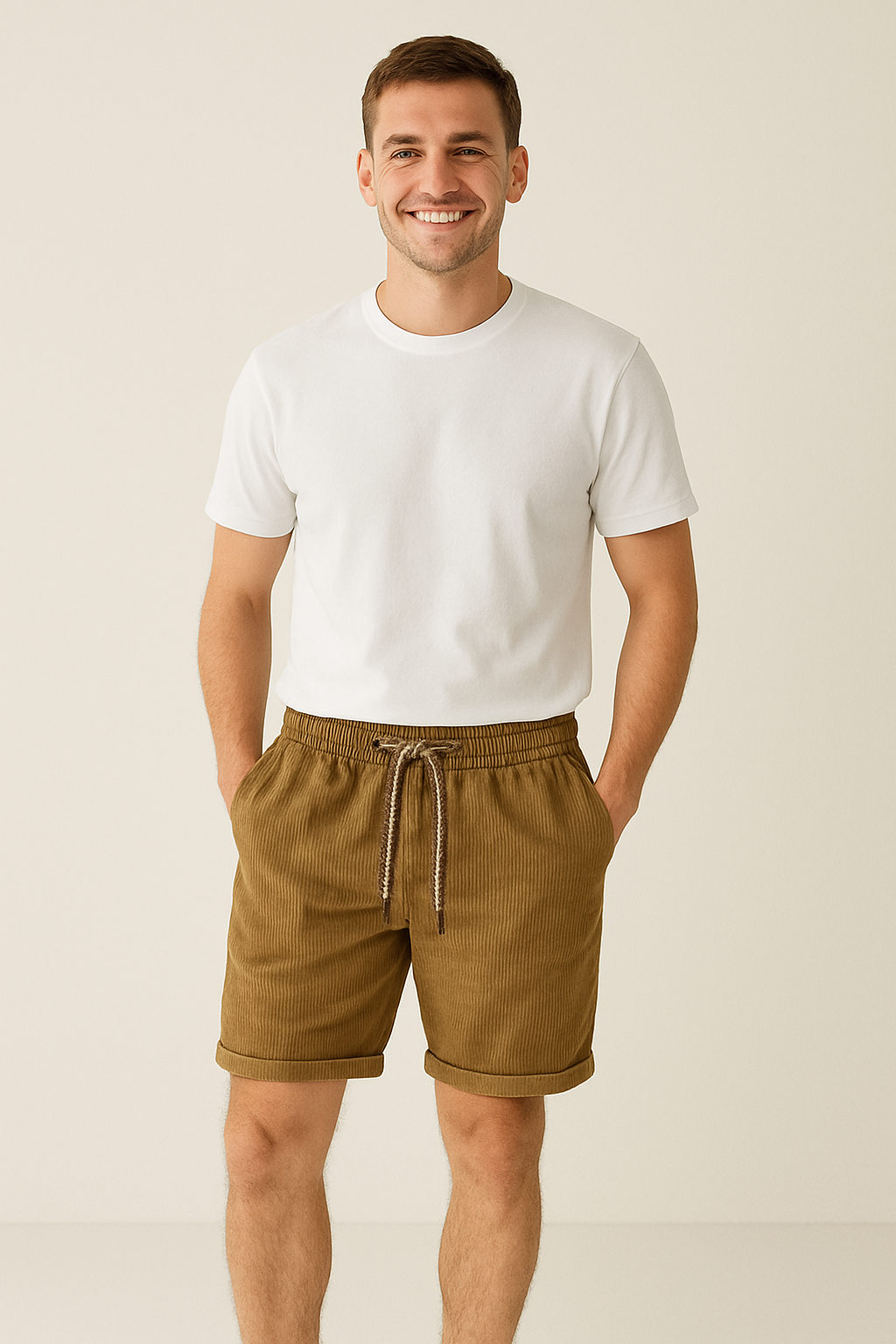 Jigs - Classique Cord-Shorts, Style Décontracté