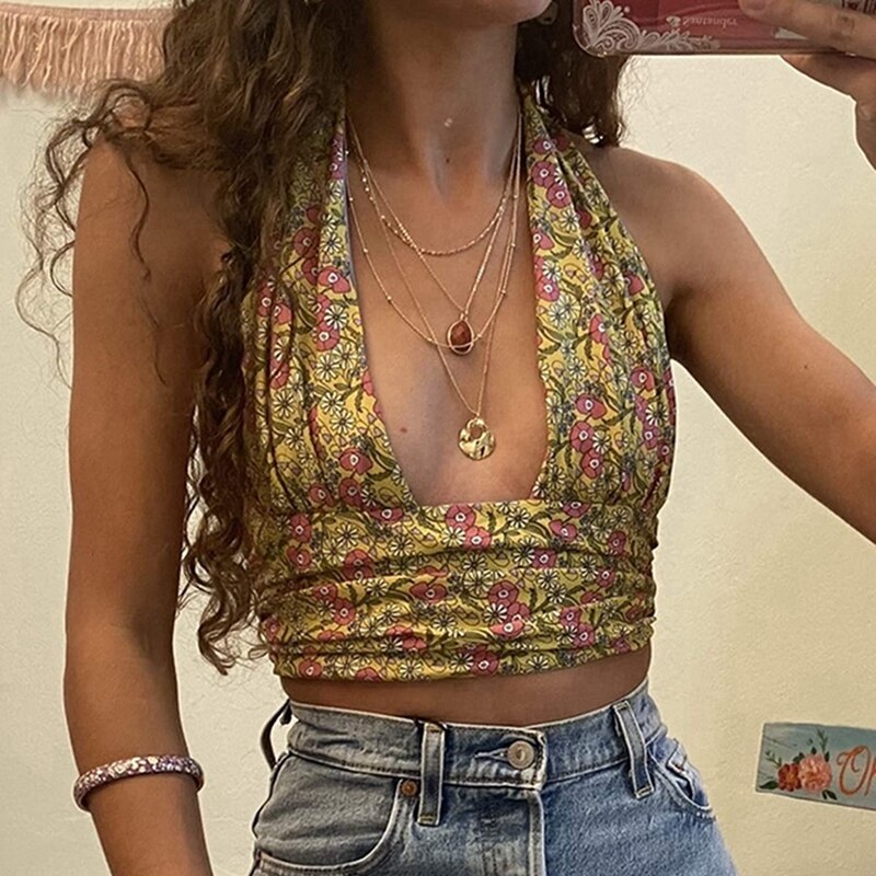 Zandee Amity - Halter Top: Estival, Joyeux, Stylé