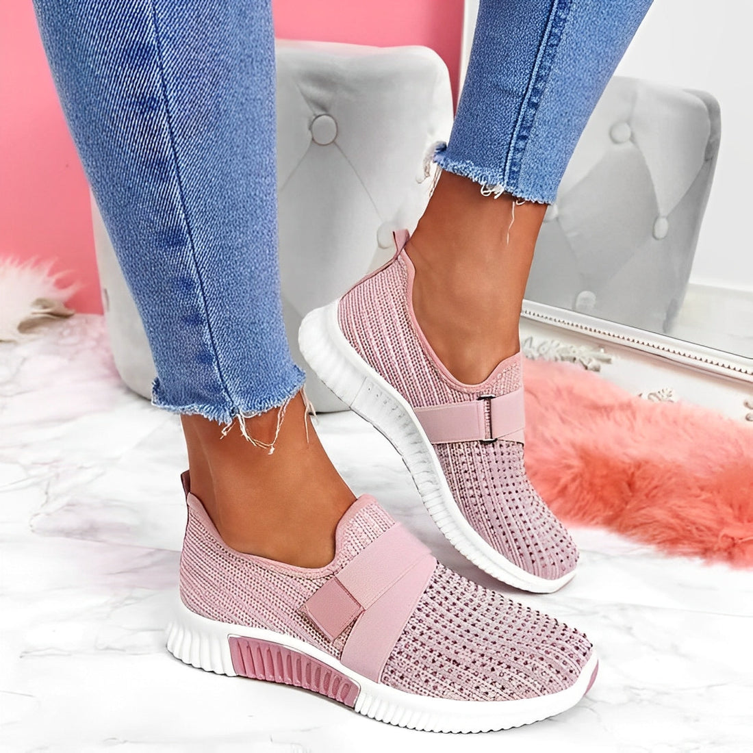 Christiana - Confortable Slip-On-Sneaker pour Femmes