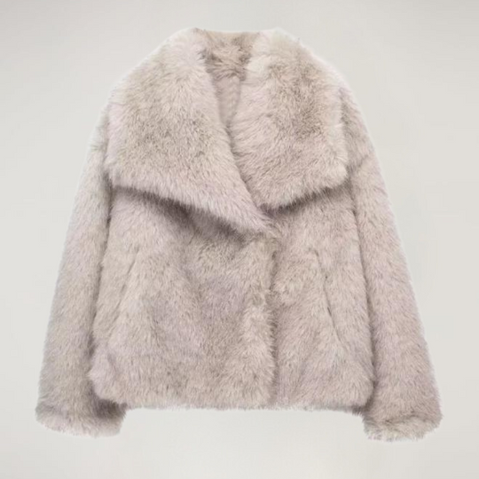 Veste courte et chaude en fausse fourrure pour l'hiver - Femme