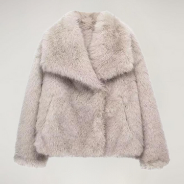 Veste courte et chaude en fausse fourrure pour l'hiver - Femme