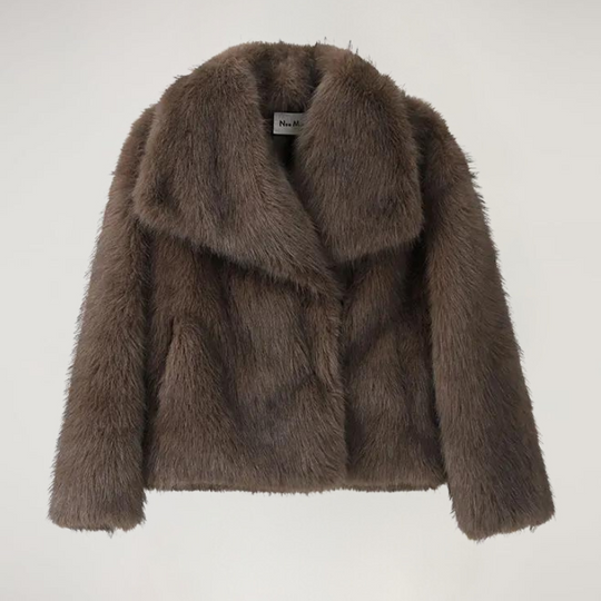 Veste courte et chaude en fausse fourrure pour l'hiver - Femme