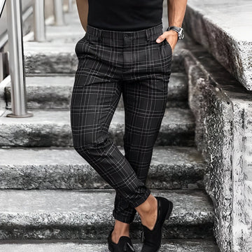 Jefferson - Chinos coupe ample à carreaux pour hommes