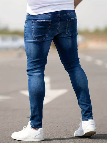 Yestin - Jeans pour homme tendance au look destroy
